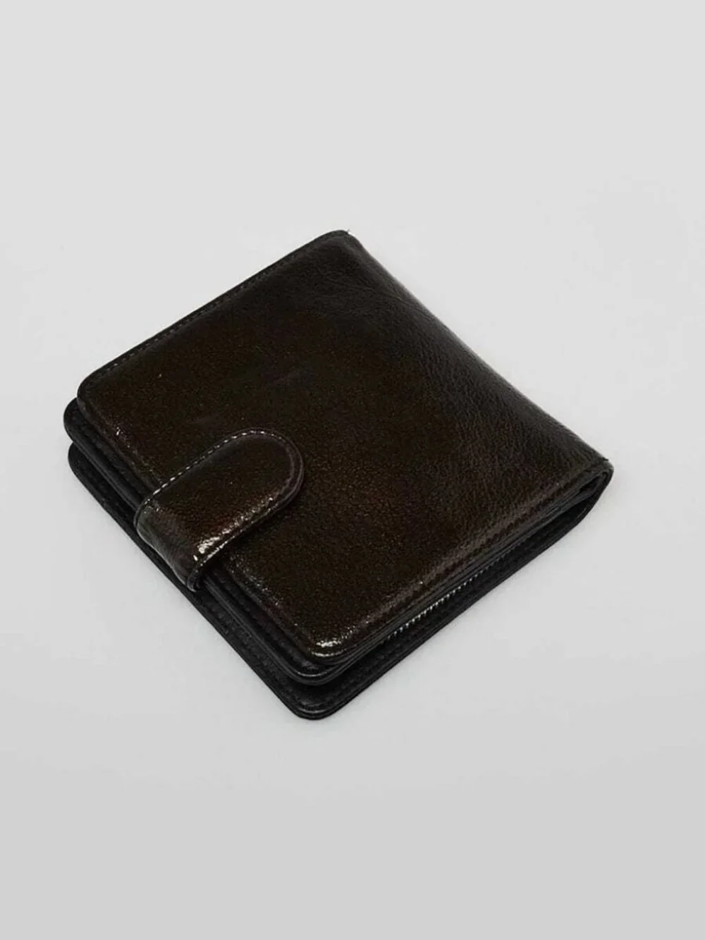 Chanel Black Patent Leather CC Compact Wallet